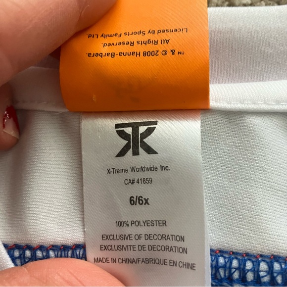 Peter Puck Kids 6/6X Blue and White‎ Hockey Jersey - Picture 2 of 7